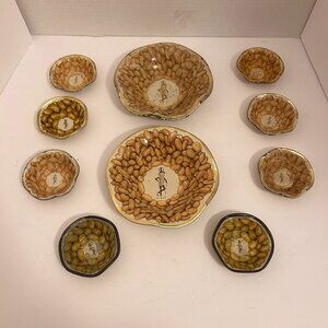 Vintage Mr. Peanut Snack Bowl Set – Planters Peanuts Advertising Tin Dishes